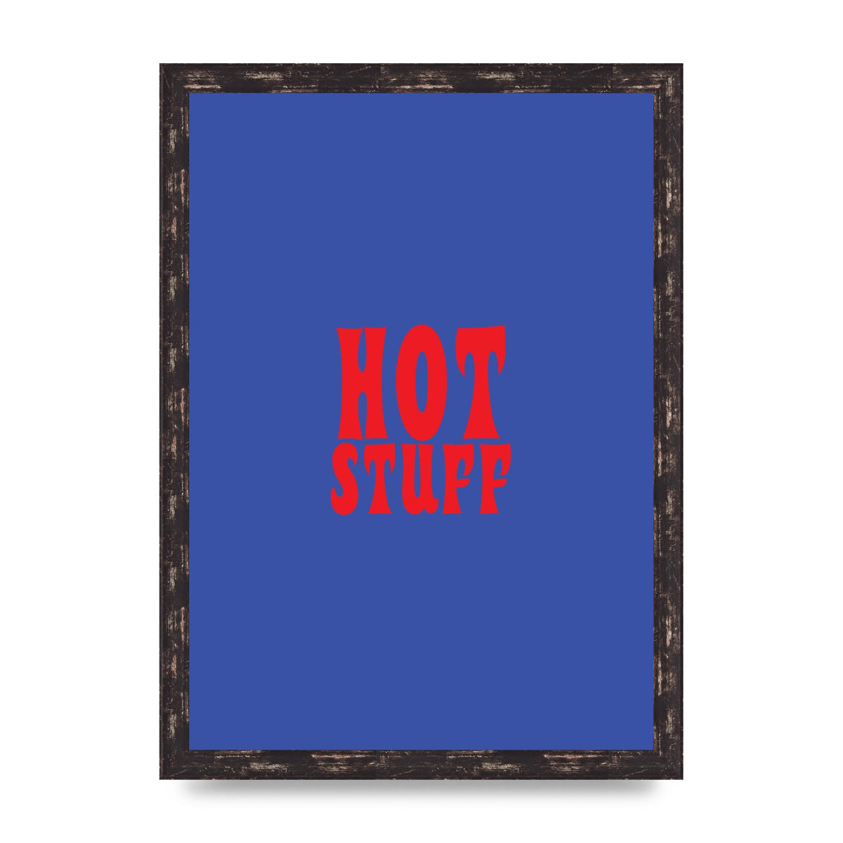 Hot Stuff Blue Red" Wall Art - A3 framed