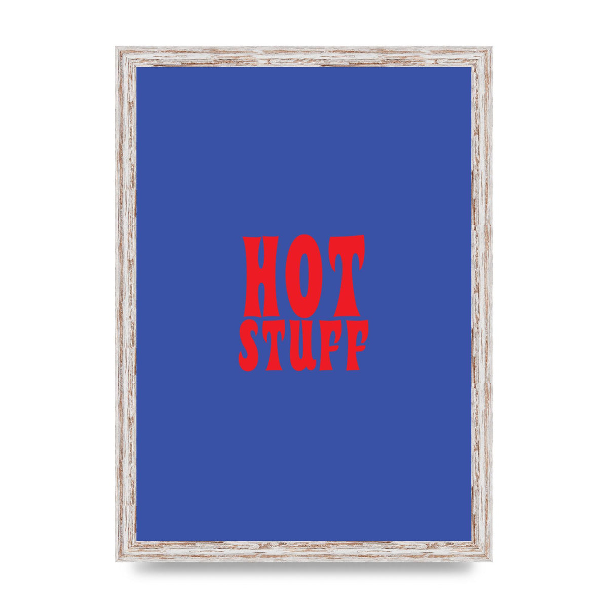 Hot Stuff Blue Red" Wall Art - A3 framed