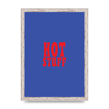 Hot Stuff Blue Red" Wall Art - A3 framed