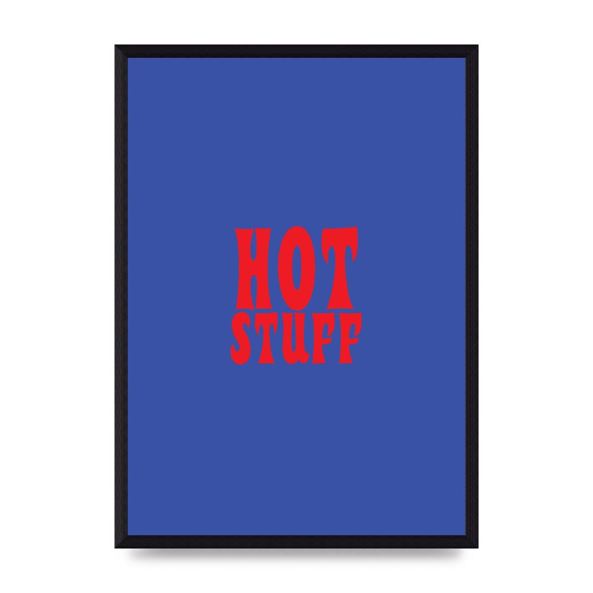 Hot Stuff Blue Red" Wall Art - A3 framed