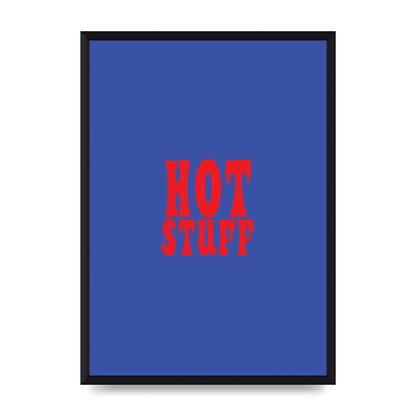 Hot Stuff Blue Red" Wall Art - A3 framed