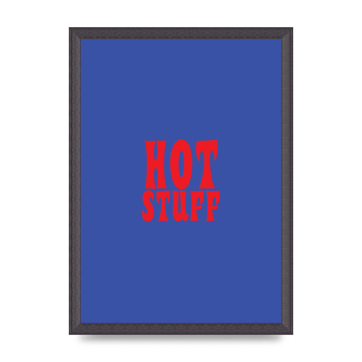 Hot Stuff Blue Red" Wall Art - A3 framed