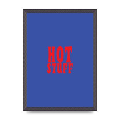 Hot Stuff Blue Red" Wall Art - A3 framed