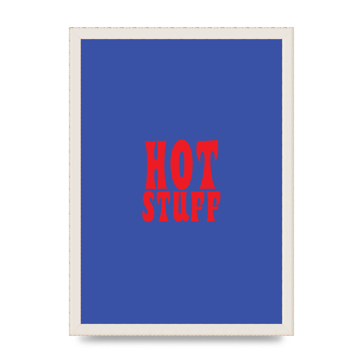 Hot Stuff Blue Red" Wall Art - A3 framed