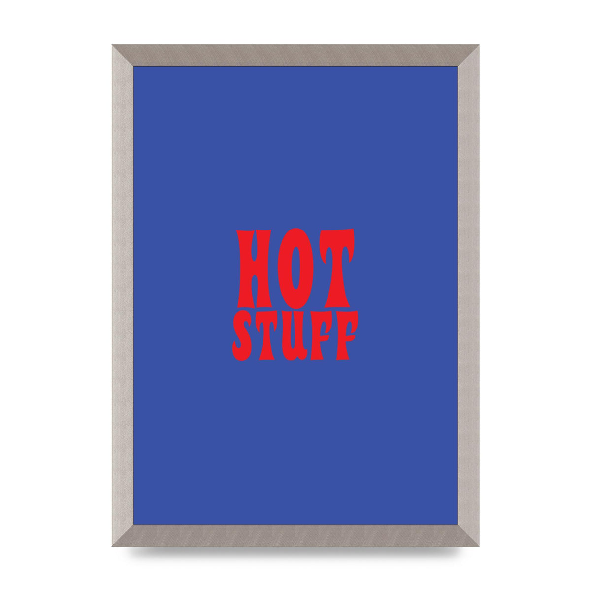 Hot Stuff Blue Red" Wall Art - A3 framed