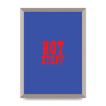 Hot Stuff Blue Red" Wall Art - A3 framed