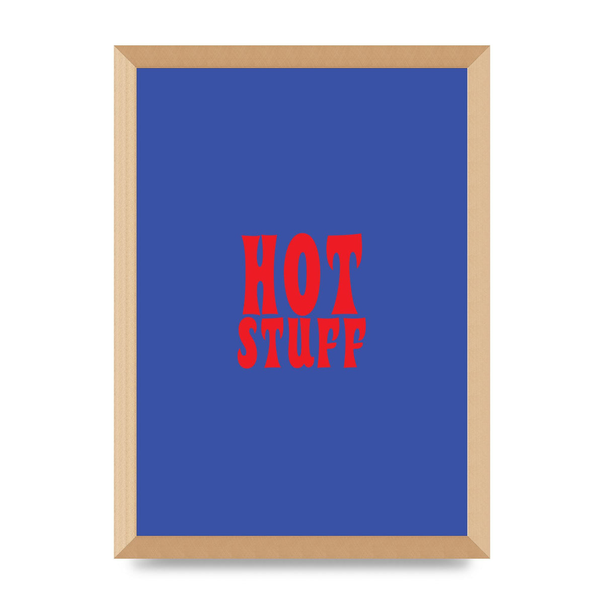 Hot Stuff Blue Red" Wall Art - A3 framed