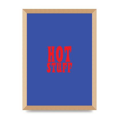 Hot Stuff Blue Red" Wall Art - A3 framed
