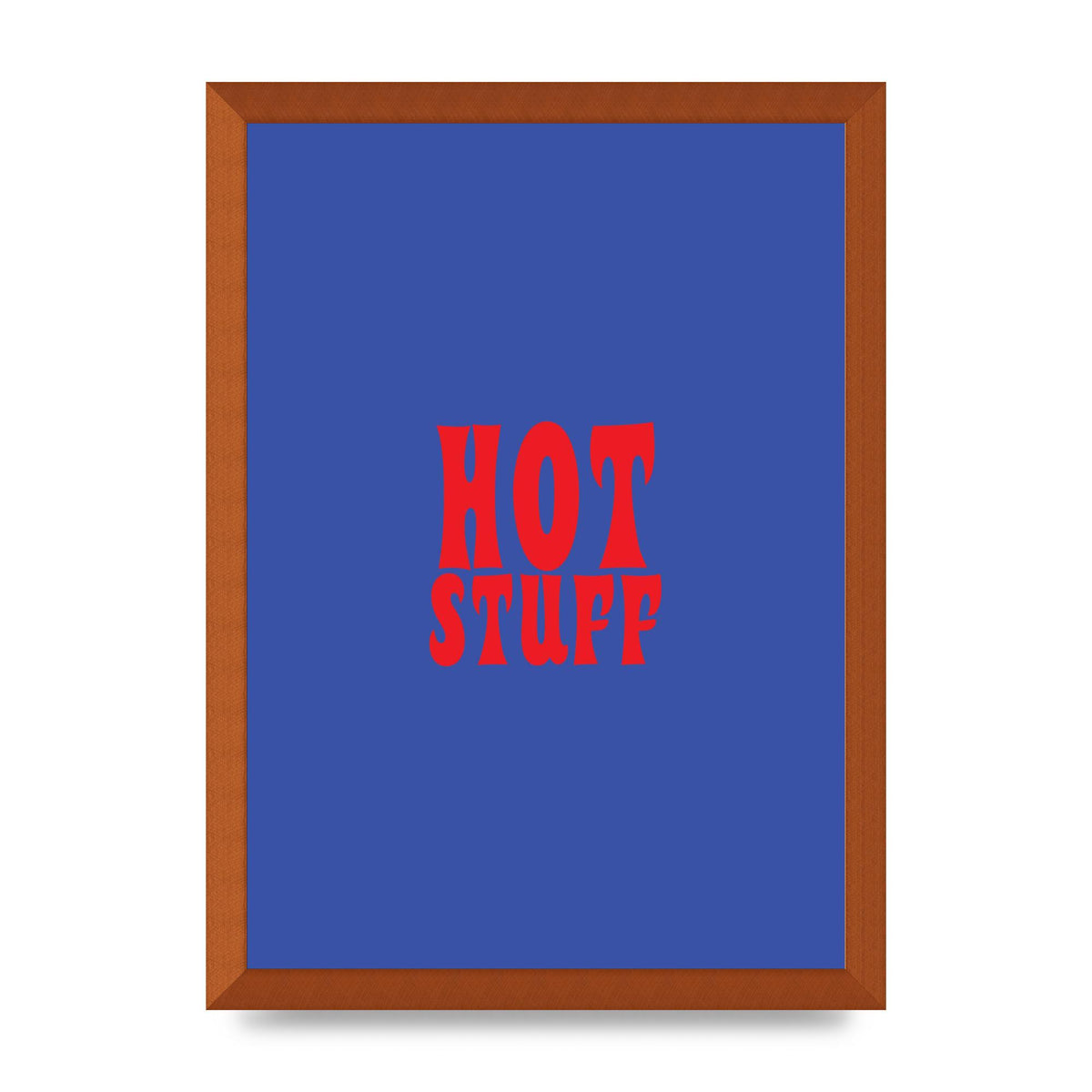 Hot Stuff Blue Red" Wall Art - A3 framed