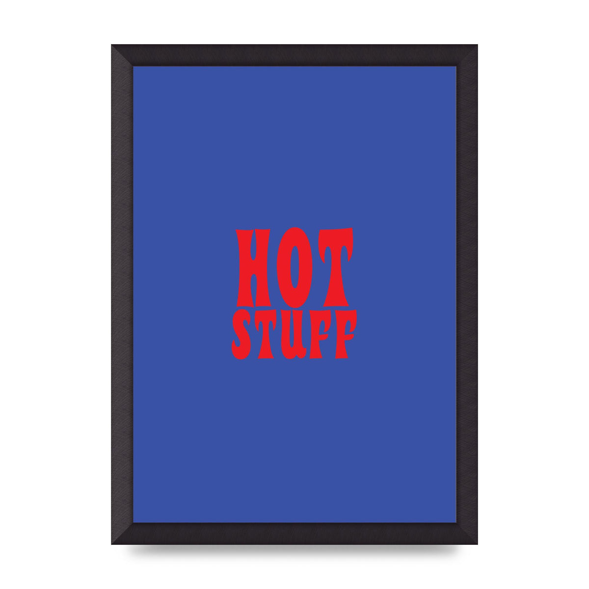 Hot Stuff Blue Red" Wall Art - A3 framed