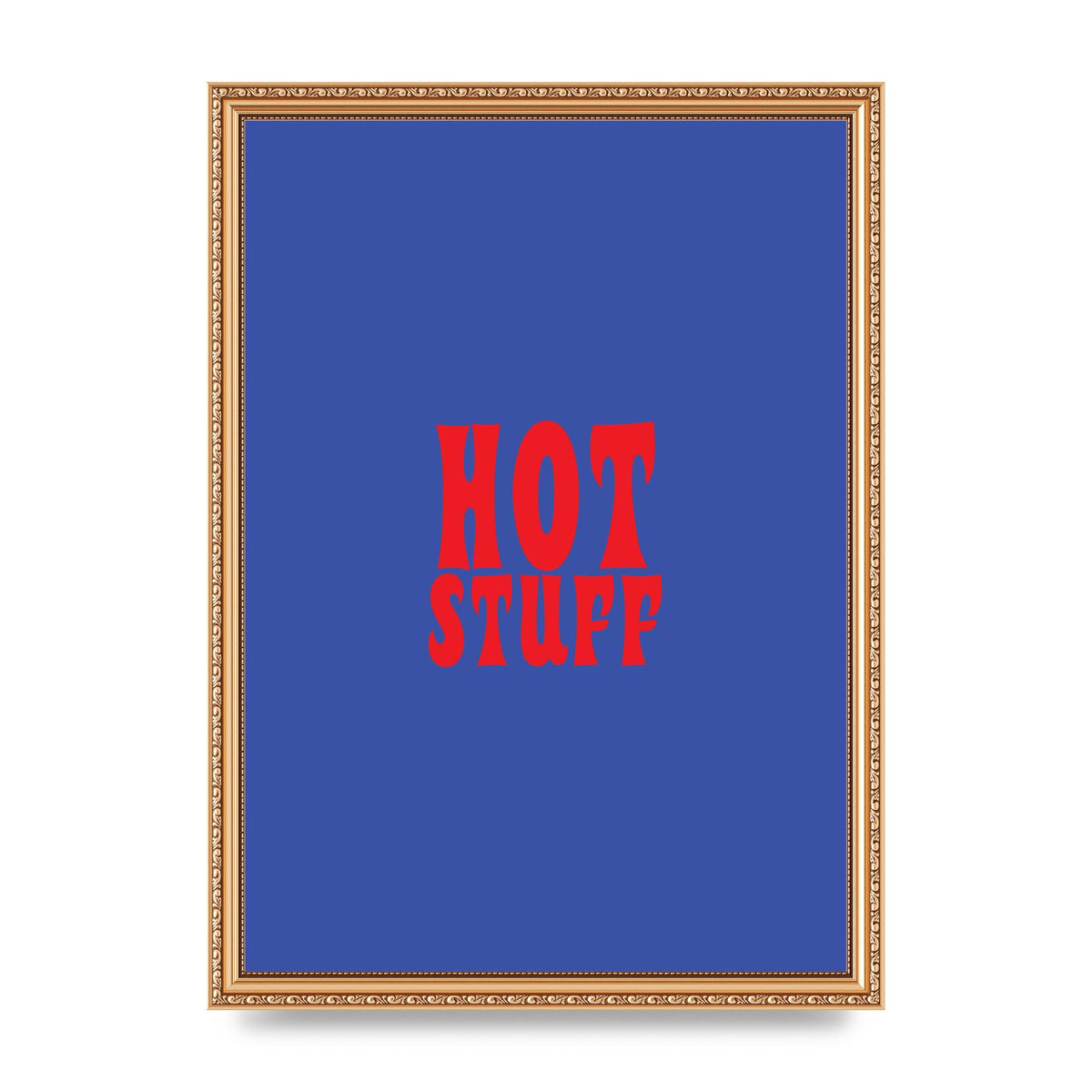 Hot Stuff Blue Red" Wall Art - A3 framed