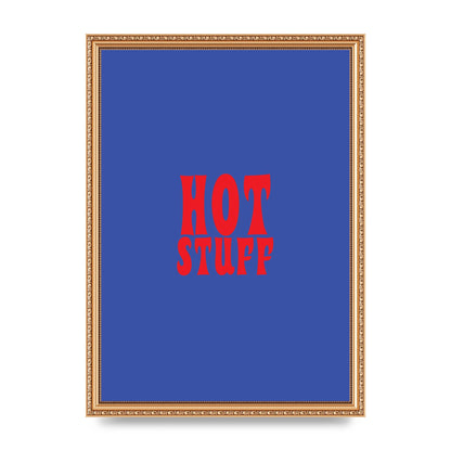 Hot Stuff Blue Red" Wall Art - A3 framed
