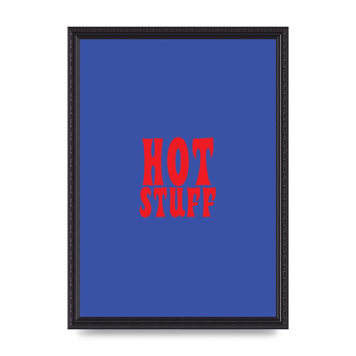 Hot Stuff Blue Red" Wall Art - A3 framed