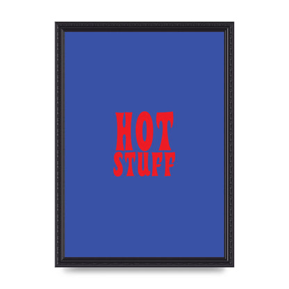 Hot Stuff Blue Red" Wall Art - A3 framed