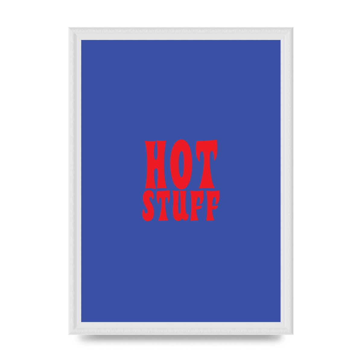 Hot Stuff Blue Red" Wall Art - A3 framed