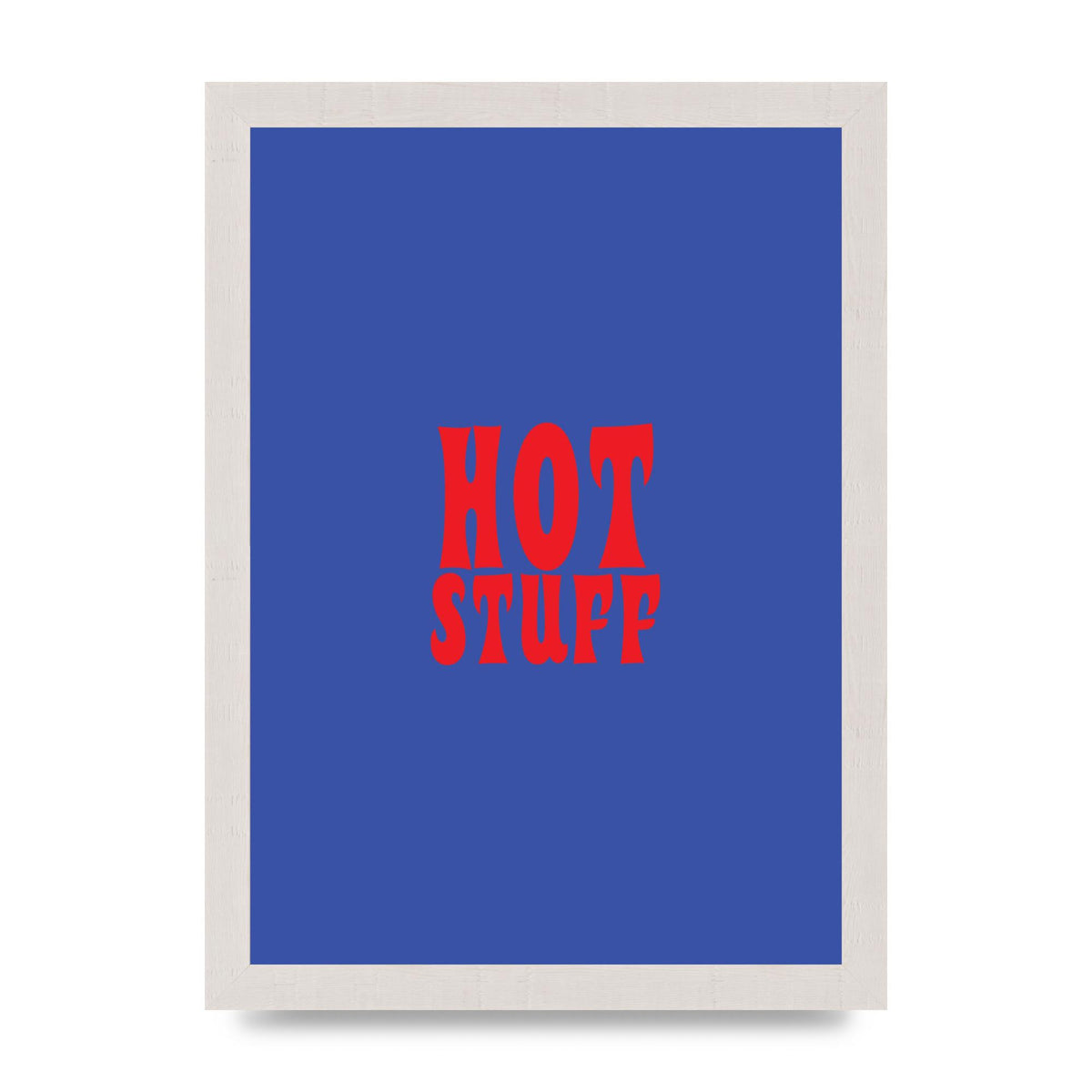 Hot Stuff Blue Red" Wall Art - A4 framed