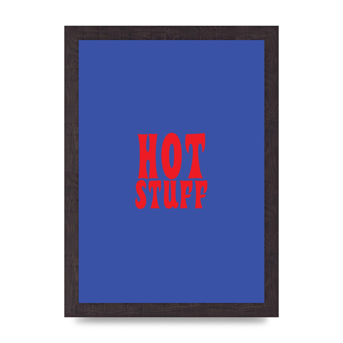 Hot Stuff Blue Red" Wall Art - A4 framed