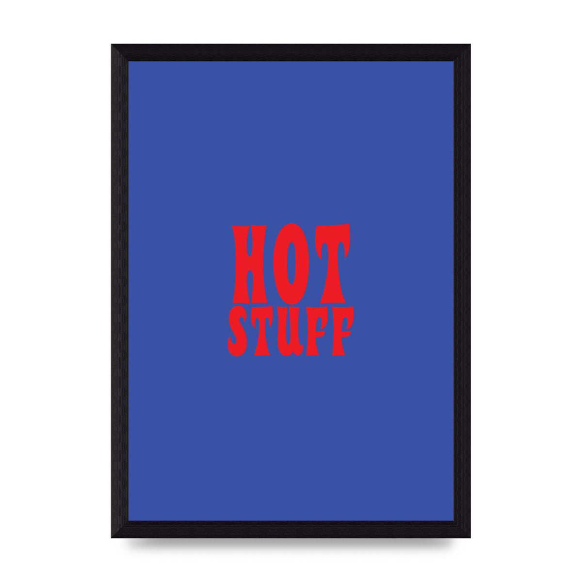 Hot Stuff Blue Red" Wall Art - A4 framed