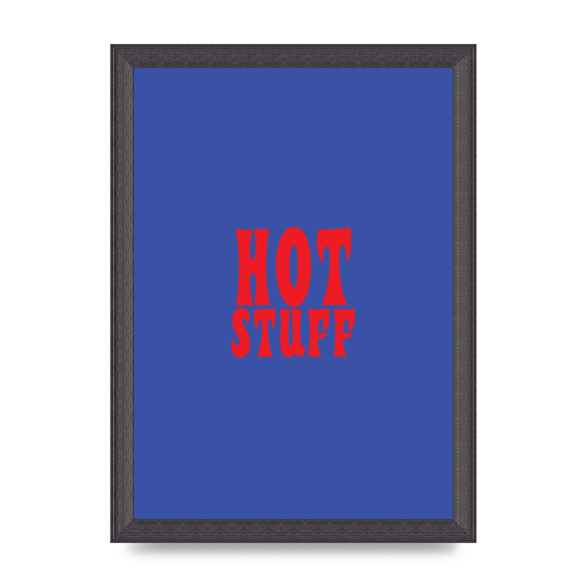 Hot Stuff Blue Red" Wall Art - A4 framed
