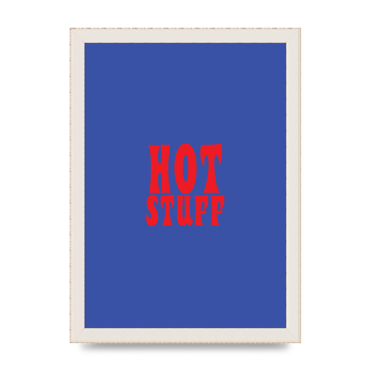 Hot Stuff Blue Red" Wall Art - A4 framed
