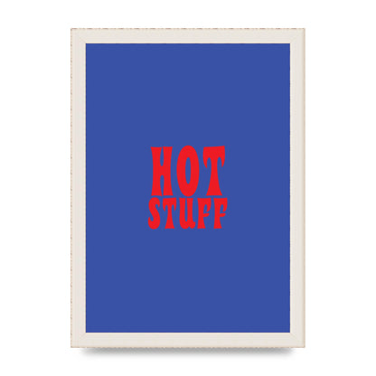 Hot Stuff Blue Red" Wall Art - A4 framed