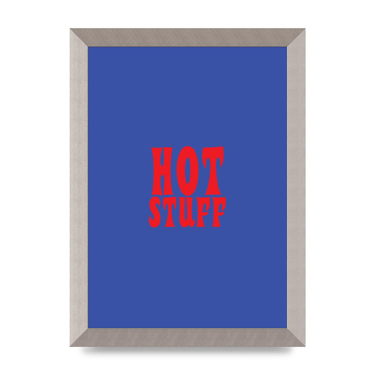 Hot Stuff Blue Red" Wall Art - A4 framed