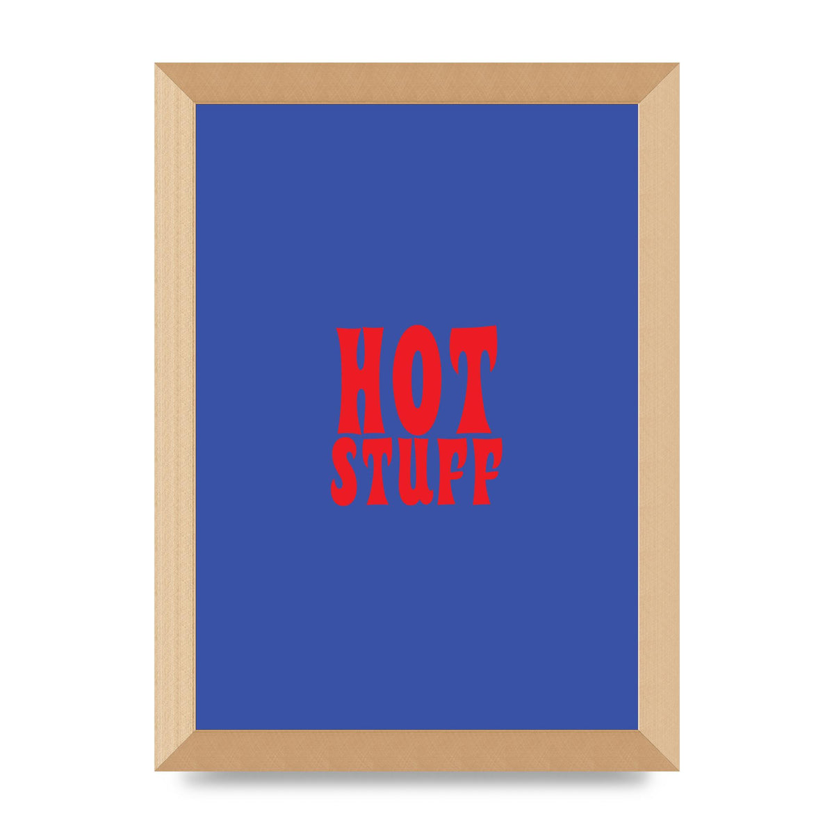Hot Stuff Blue Red" Wall Art - A4 framed