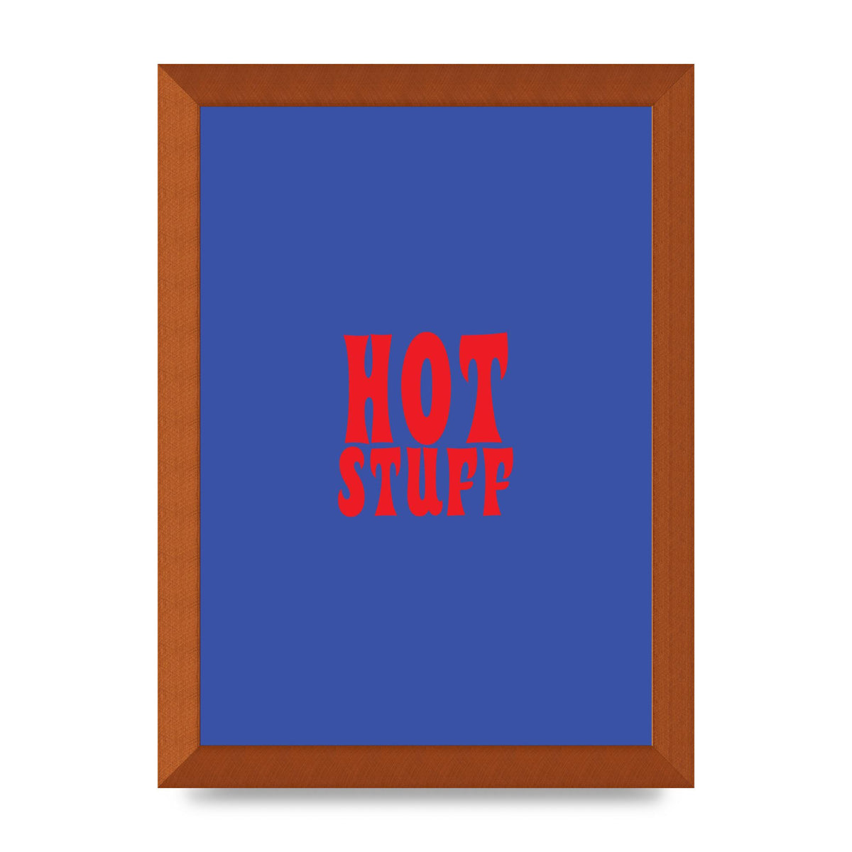 Hot Stuff Blue Red" Wall Art - A4 framed