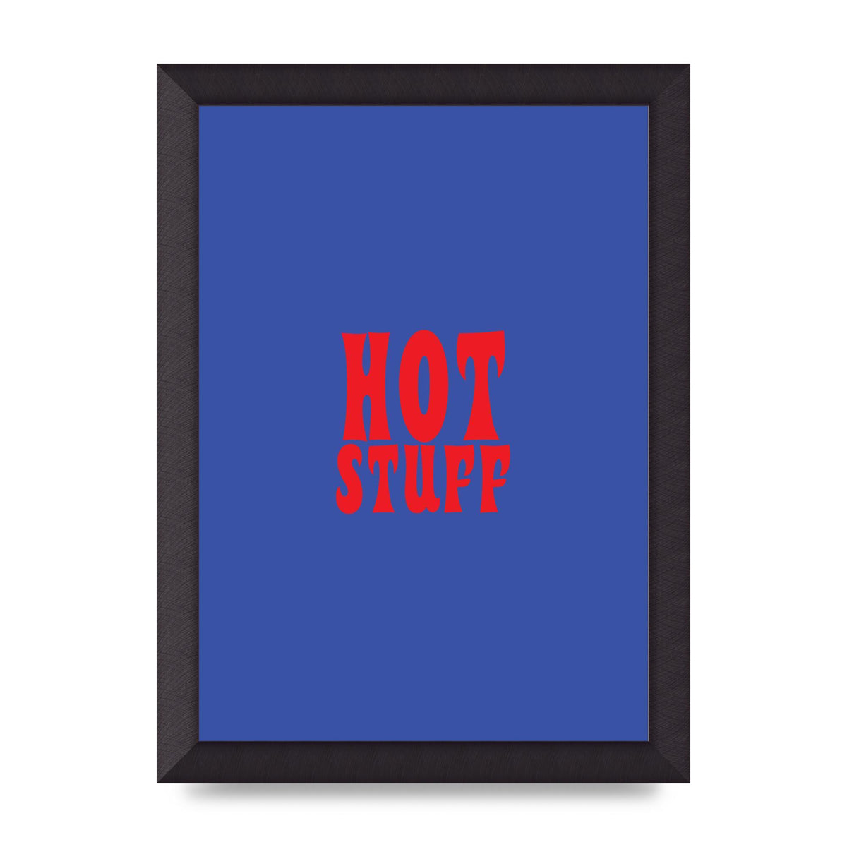 Hot Stuff Blue Red" Wall Art - A4 framed