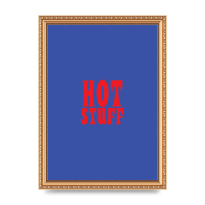 Hot Stuff Blue Red" Wall Art - A4 framed