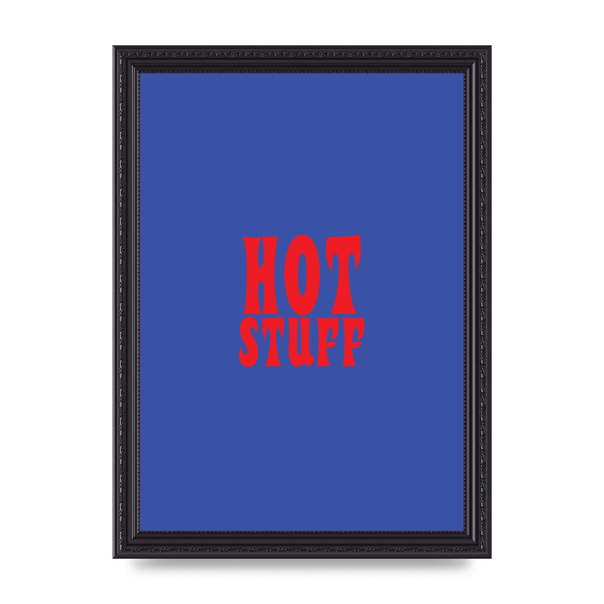 Hot Stuff Blue Red" Wall Art - A4 framed