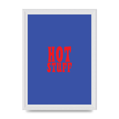 Hot Stuff Blue Red" Wall Art - A4 framed