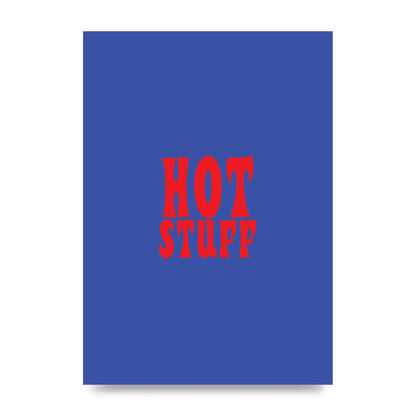 Hot Stuff Blue Red" Wall Art - unframed print