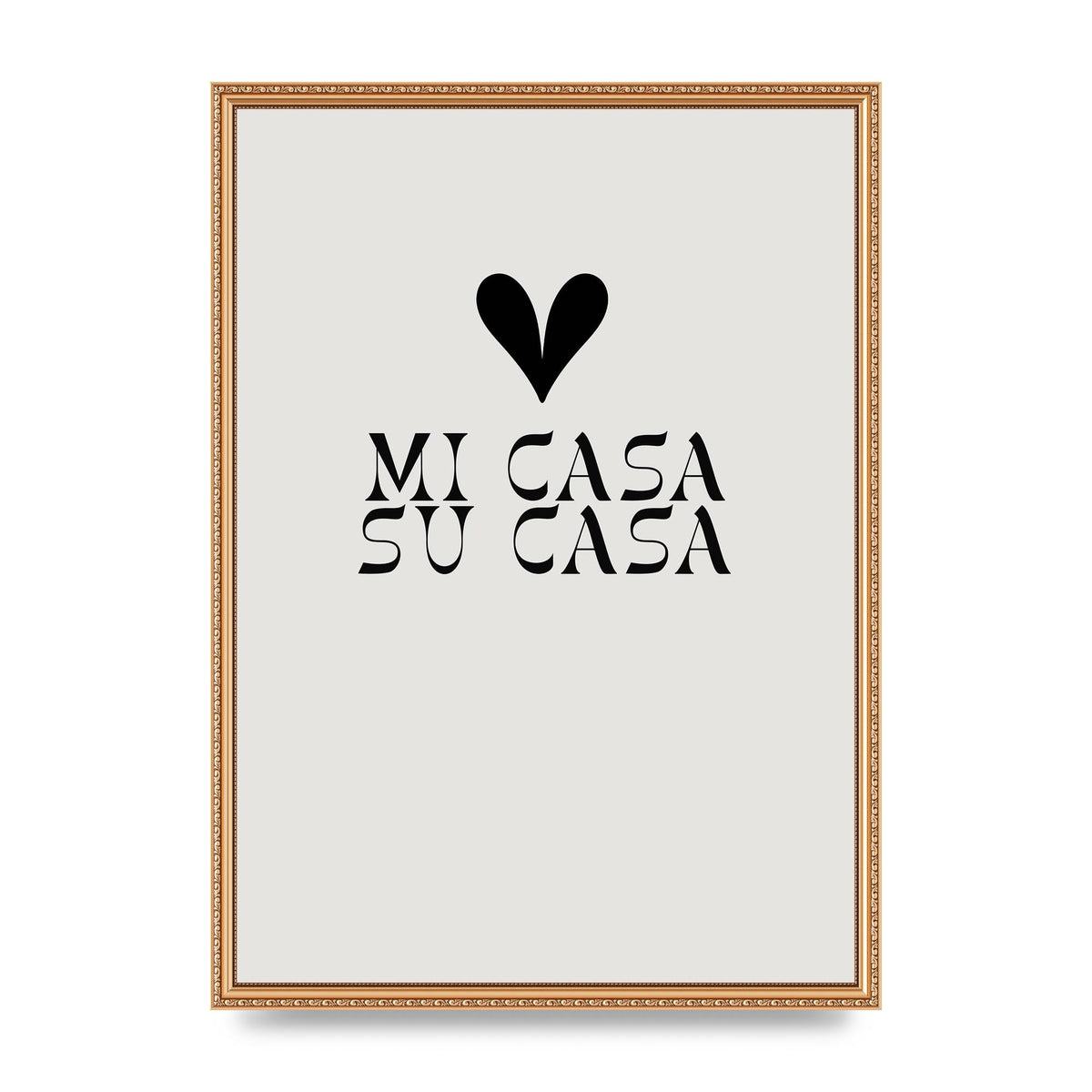 Mi Casa Su Casa Heart" Printed Poster - A2 framed