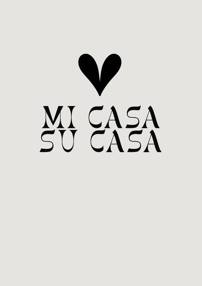 Mi Casa Su Casa Heart" Printed Poster - detail