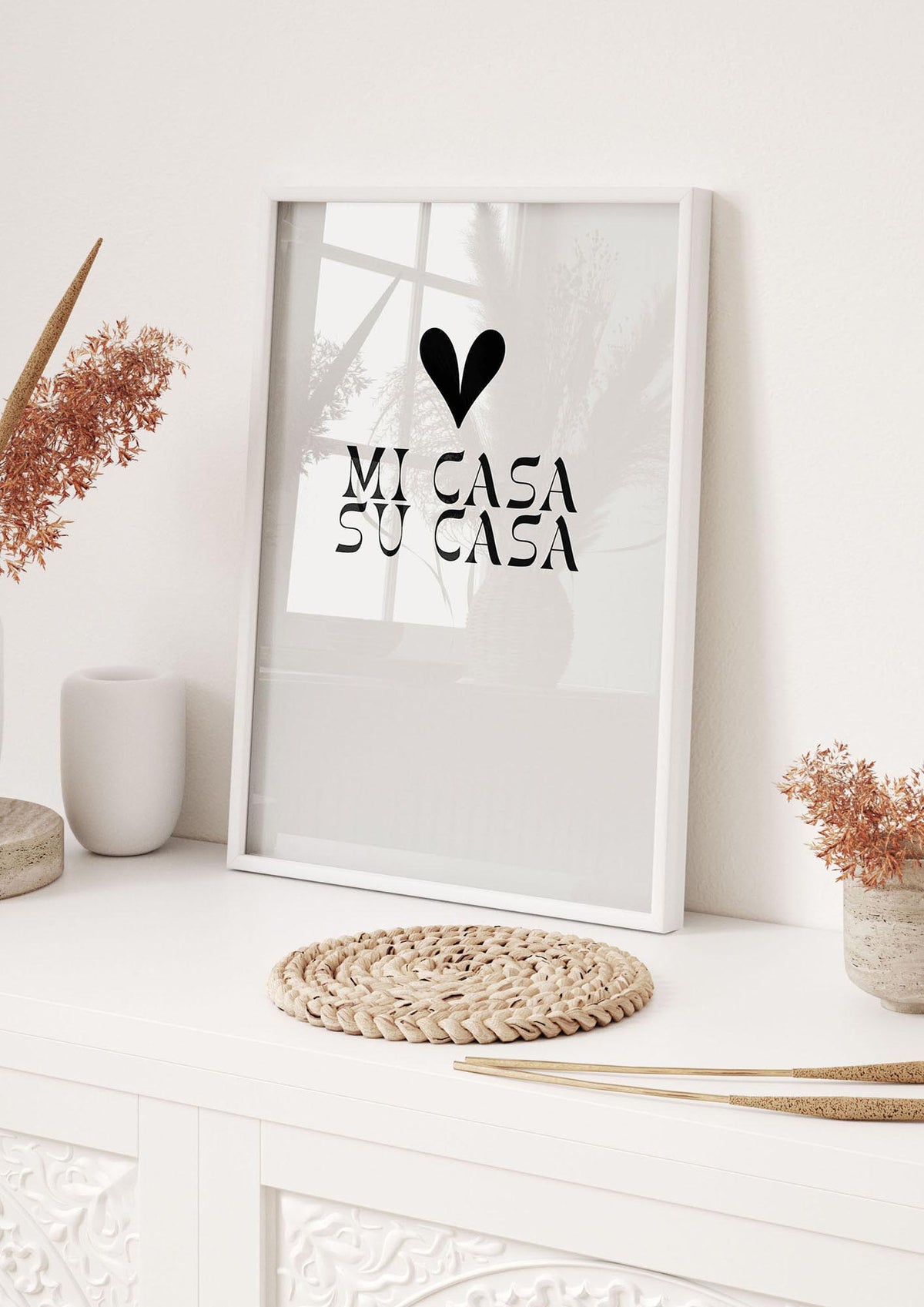 Mi Casa Su Casa Heart" Printed Poster - hall 1
