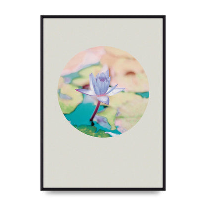 Pearl Colour Flower Disc Wall Art - A2 framed