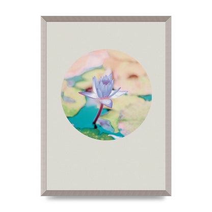Pearl Colour Flower Disc Wall Art - A2 framed