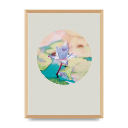 Pearl Colour Flower Disc Wall Art - A2 framed