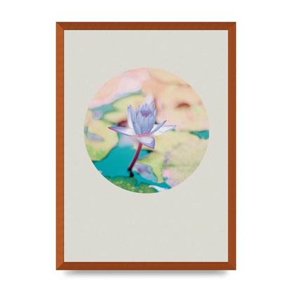 Pearl Colour Flower Disc Wall Art - A2 framed