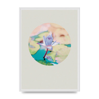 Pearl Colour Flower Disc Wall Art - A2 framed