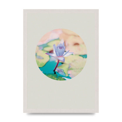 Pearl Colour Flower Disc Wall Art - A3 framed