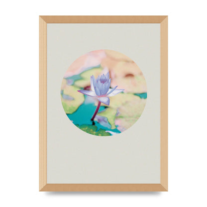 Pearl Colour Flower Disc Wall Art - A3 framed