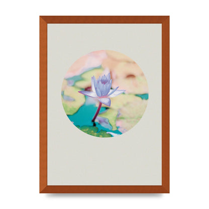 Pearl Colour Flower Disc Wall Art - A3 framed