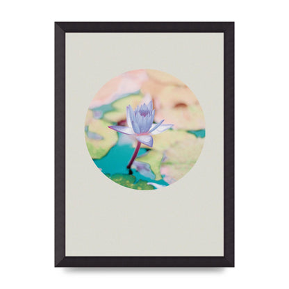 Pearl Colour Flower Disc Wall Art - A3 framed