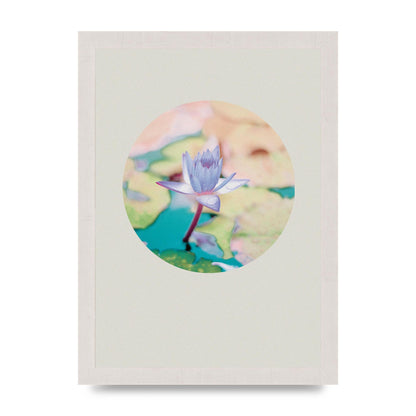 Pearl Colour Flower Disc Wall Art - A4 framed