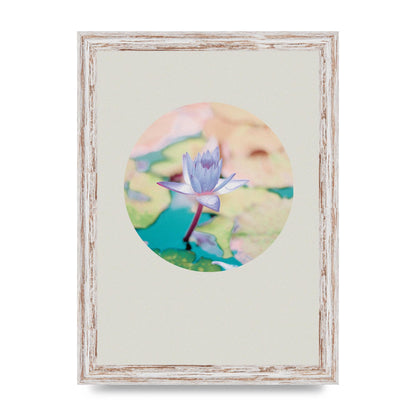 Pearl Colour Flower Disc Wall Art - A4 framed
