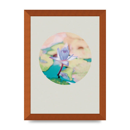 Pearl Colour Flower Disc Wall Art - A4 framed