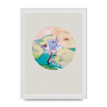 Pearl Colour Flower Disc Wall Art - A4 framed