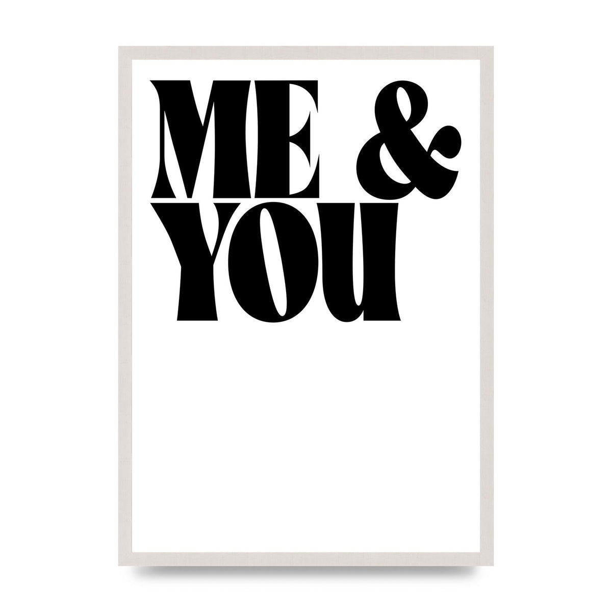 Love Series Me You" Art For The Home - A2 framed